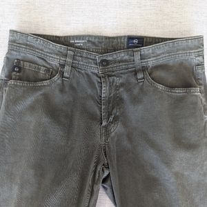 AG Adriano Goldschmied "The Graduate" pants (Olive Green, Waist 32)